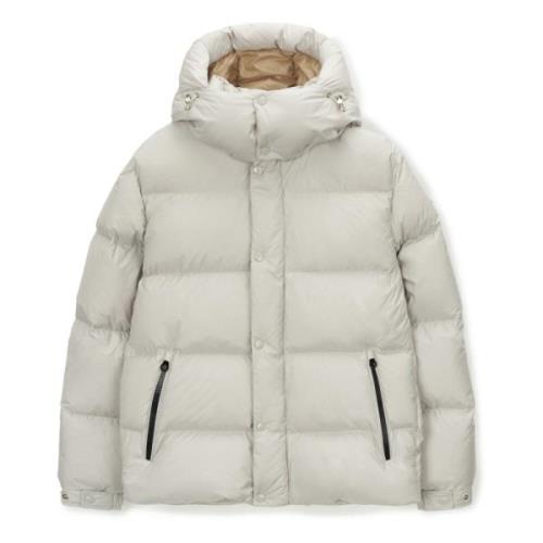 Licht Zand Dons Puffer Jas Aw23 Duvetica , Gray , Heren