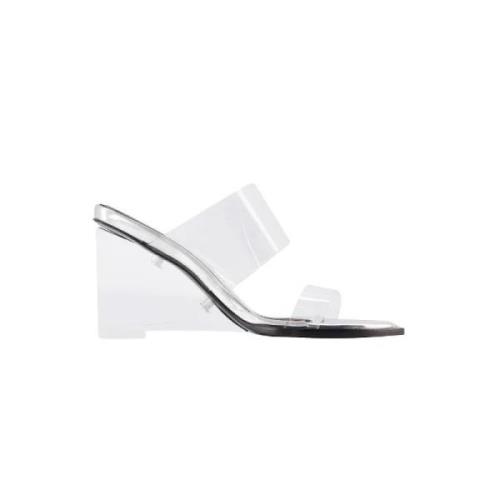 Leather sandals Alexander McQueen , Gray , Dames