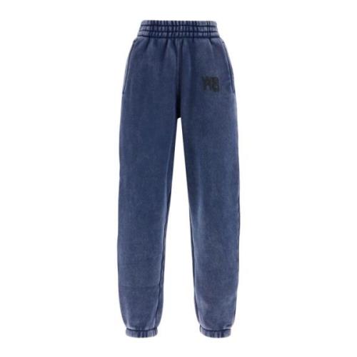 Faded Effect Jogger Sweatpants Alexander Wang , Blue , Dames