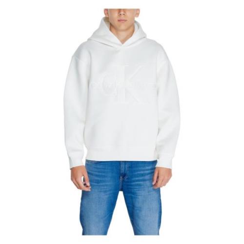 Heren Sweatshirt Scuba Collectie Calvin Klein Jeans , White , Heren