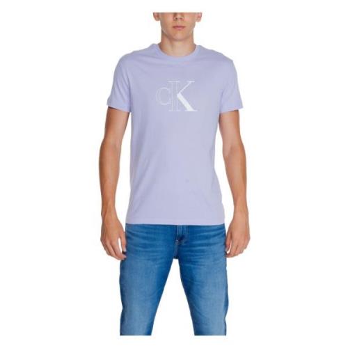 Monogram Tee Herfst/Winter Collectie Calvin Klein Jeans , Purple , Her...