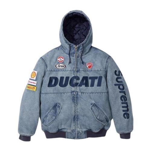 Beperkte oplage Racing Jacket Denim Supreme , Blue , Heren