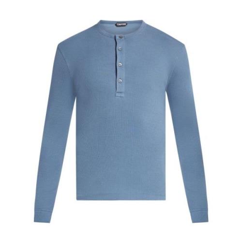 Blauwe T-shirts en Polos Tom Ford , Blue , Heren