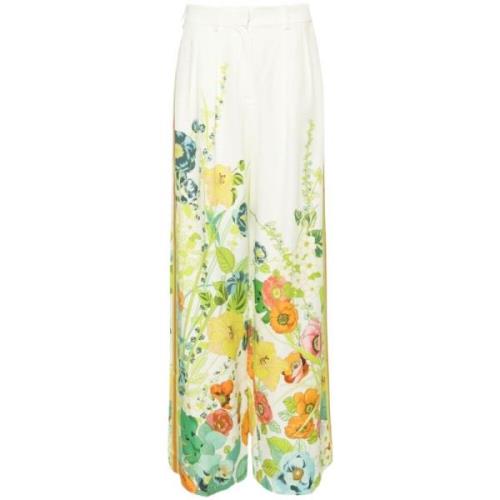 Bloemen Wijde Pijp Broek Alemais , Multicolor , Dames