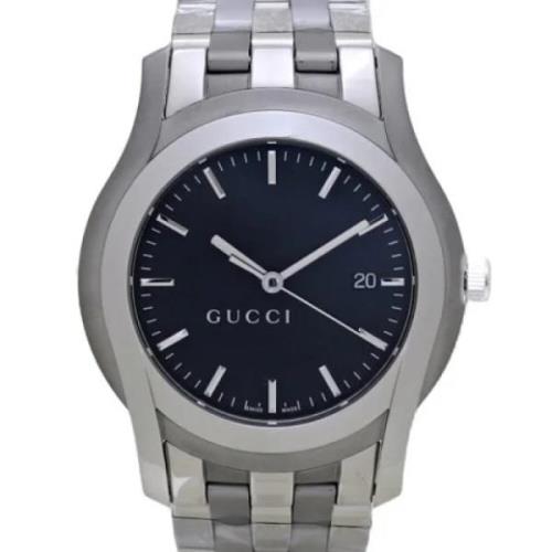 Pre-owned Stainless Steel watches Gucci Vintage , Gray , Heren