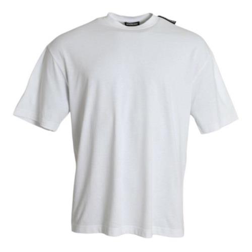 Off White Katoenen Ronde Hals T-shirt Balenciaga , White , Heren