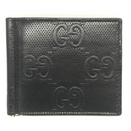 Pre-owned Leather wallets Gucci Vintage , Black , Dames