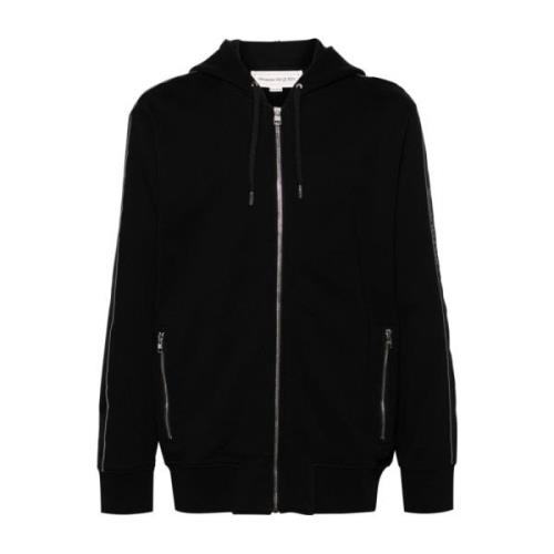 Zwarte Hoodie Trui Jersey Katoen Alexander McQueen , Black , Heren