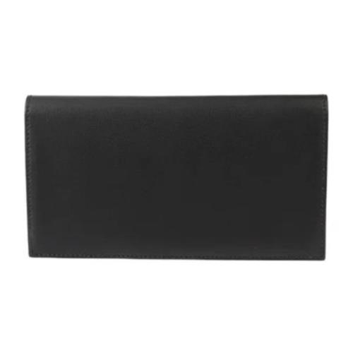 Pre-owned Leather wallets Hermès Vintage , Black , Dames