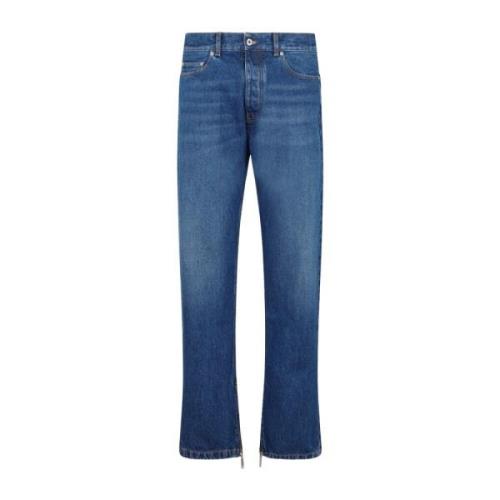 Blauwe Denim Straight Leg Jeans Off White , Blue , Heren