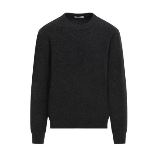 Grijze Crew Neck Wol Trui Lemaire , Black , Heren