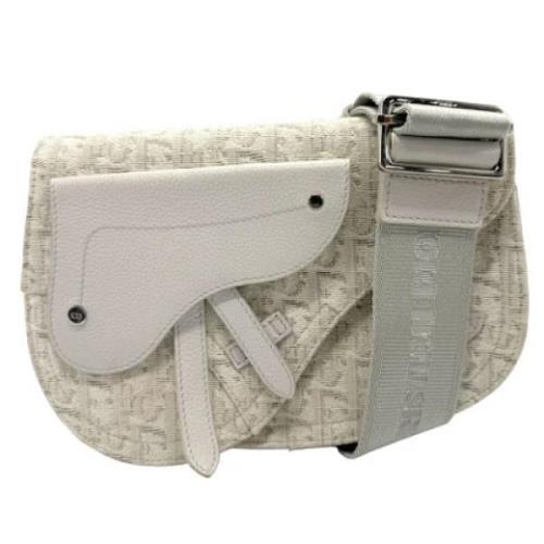 Pre-owned Canvas shoulder-bags Dior Vintage , Gray , Heren