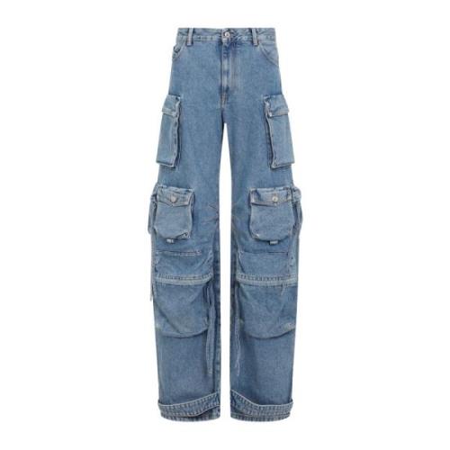 Blauwe Jeans met Uniek Design The Attico , Blue , Dames