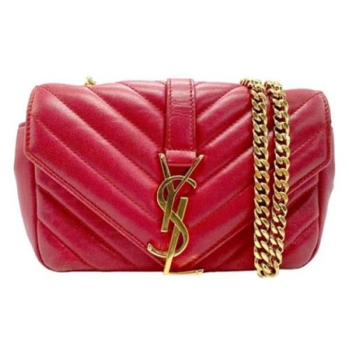 Pre-owned Leather shoulder-bags Yves Saint Laurent Vintage , Red , Dam...