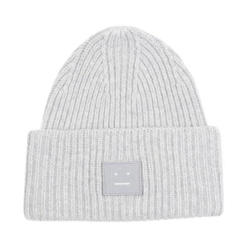 Grijze Wollen Beanie Muts Acne Studios , Gray , Unisex