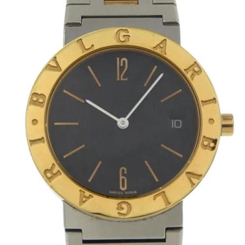 Pre-owned Stainless Steel watches Bvlgari Vintage , Black , Heren