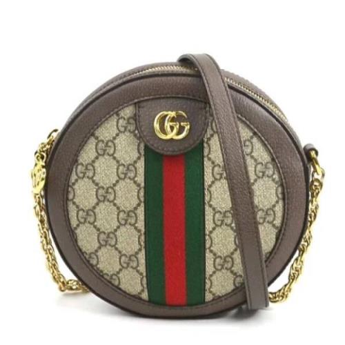 Pre-owned Leather gucci-bags Gucci Vintage , Brown , Dames