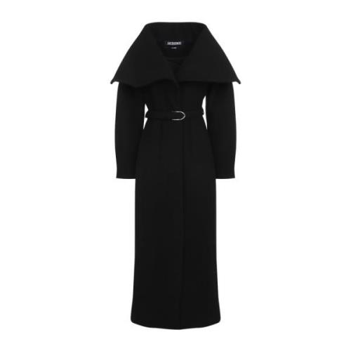 Zwarte Elegante Jas Aw24 Jacquemus , Black , Dames