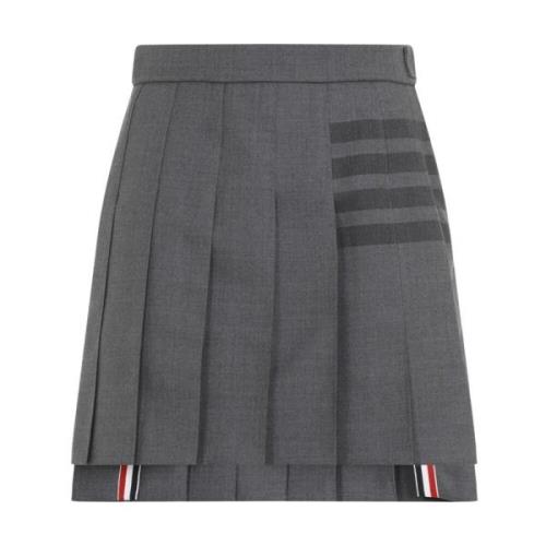 Grijze Geplooide Rok Aw24 Thom Browne , Gray , Dames