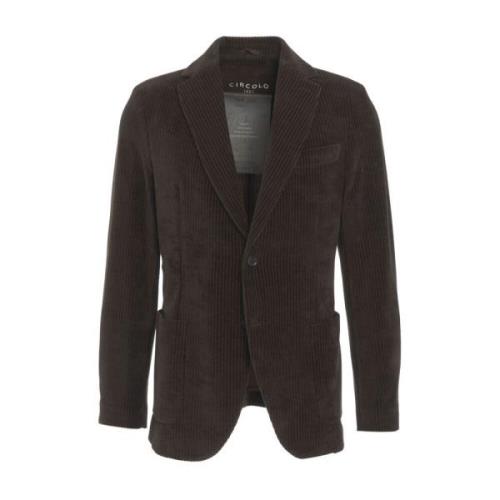 Bruine Blazer Aw24 Herenmode Circolo 1901 , Brown , Heren