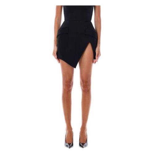 Zwarte Bombe Mini Rok Mugler , Black , Dames