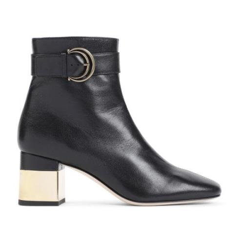 Zwarte Enkellaarsjes Elegante Stijl Chloé , Black , Dames