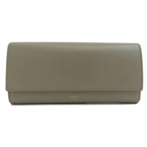 Pre-owned Leather wallets Celine Vintage , Gray , Dames