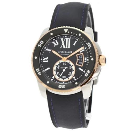 Pre-owned Stainless Steel watches Cartier Vintage , Black , Heren