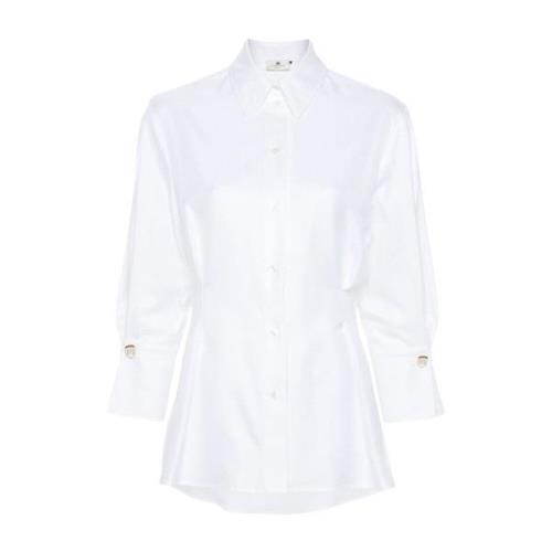 Witte Blouse Elegante Stijl Elisabetta Franchi , White , Dames