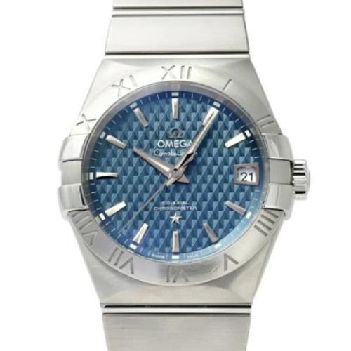 Pre-owned Stainless Steel watches Omega Vintage , Blue , Heren