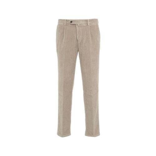 Beige Corduroy Broek Aw24 Briglia , Beige , Heren