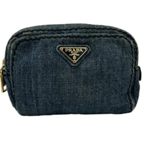 Pre-owned Cotton pouches Prada Vintage , Blue , Dames