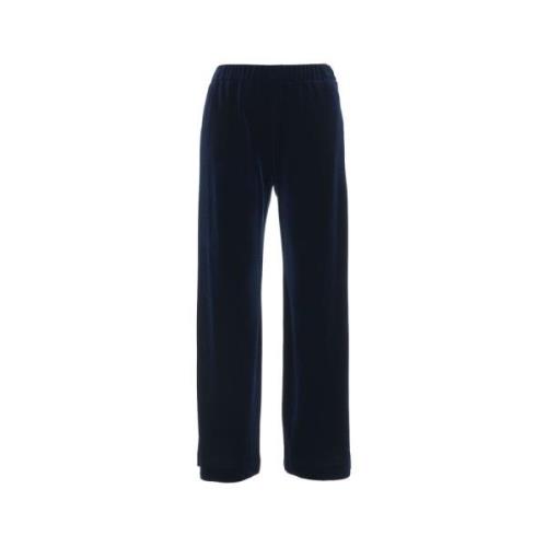 Blauwe Velvet Broek Aw24 Gender , Blue , Dames