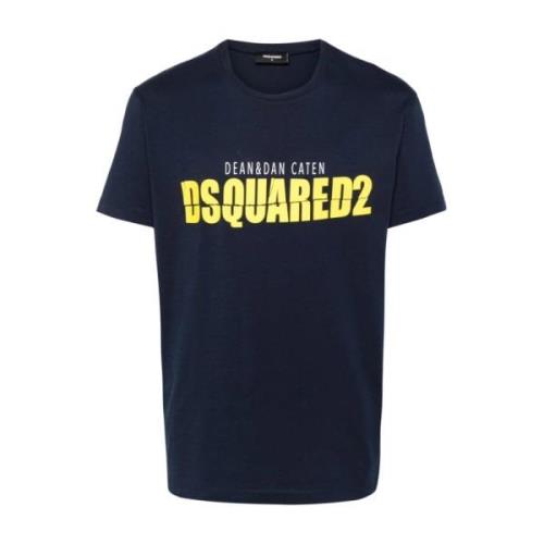 Stijlvolle T-Shirt Collectie Dsquared2 , Blue , Heren