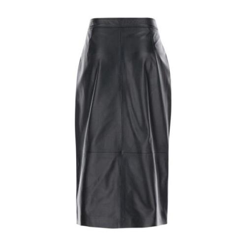 Leren Rok Zwart Arma , Black , Dames