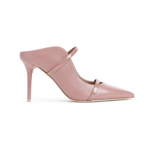 Nude Leren Pumps met Puntige Neus Malone Souliers , Pink , Dames