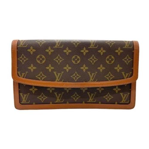 Pre-owned Canvas clutches Louis Vuitton Vintage , Brown , Dames