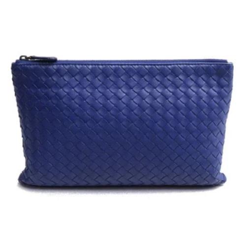 Pre-owned Leather clutches Bottega Veneta Vintage , Blue , Heren