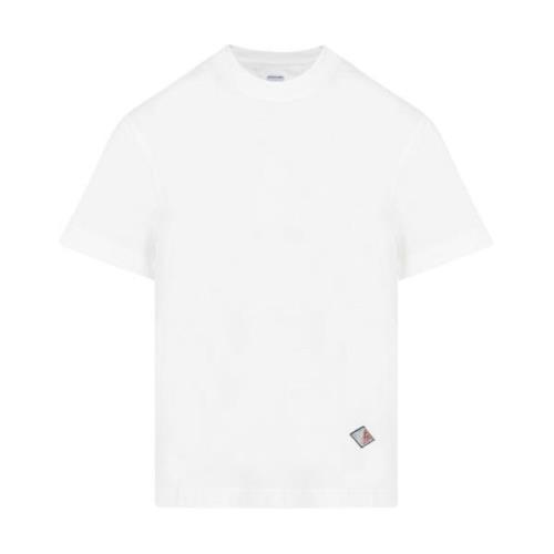 Wit Katoenen T-shirt met Logopatch Bottega Veneta , White , Dames