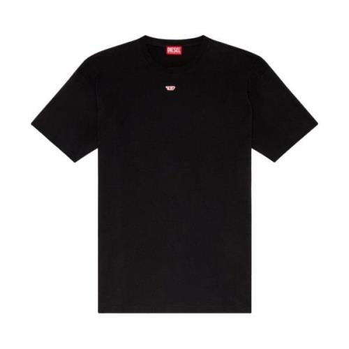 Zwarte T-shirts en Polos Diesel , Black , Heren