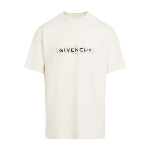 Wit Grafisch Logo T-Shirt Givenchy , Beige , Heren