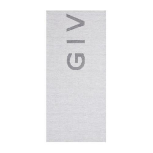 Luxe Grijze Sjaal Aw24 Givenchy , Gray , Dames