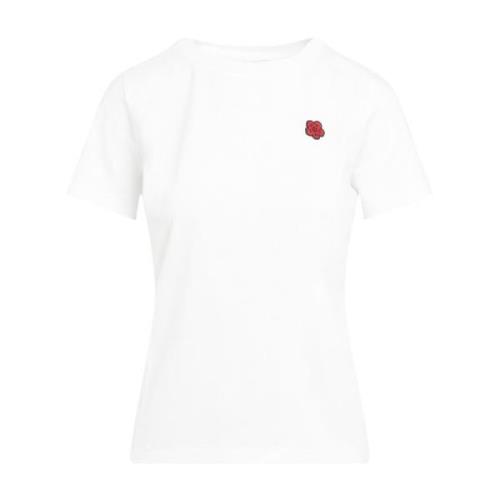 Wit Katoenen T-Shirt Damesmode Kenzo , White , Dames