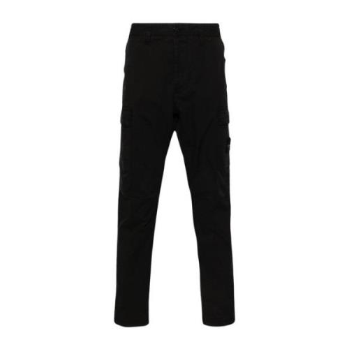 Zwarte Casual Broek Stone Island , Black , Heren