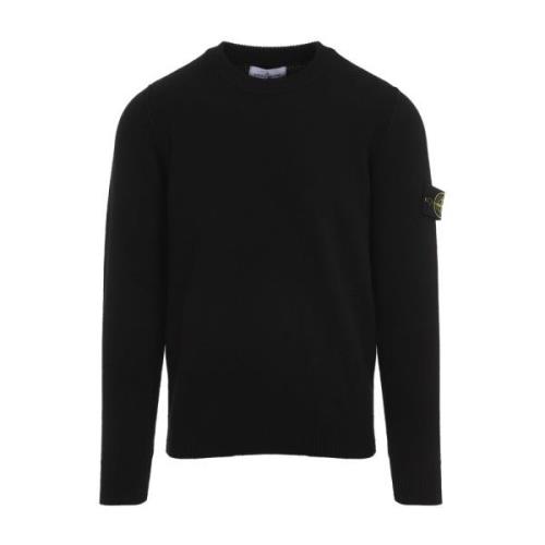 Zwarte Sweater Aw24 Herenmode Stone Island , Black , Heren