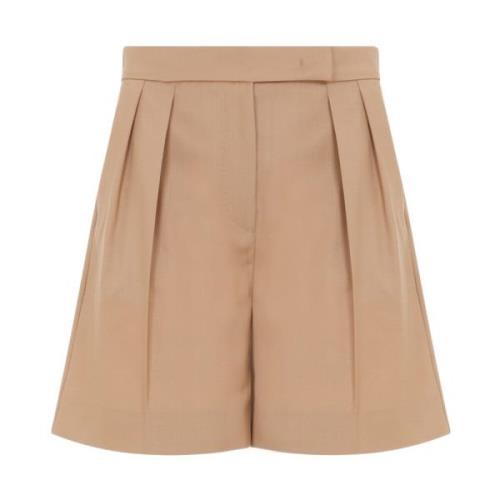 Stijlvolle Bruine Wol Shorts Max Mara , Brown , Dames