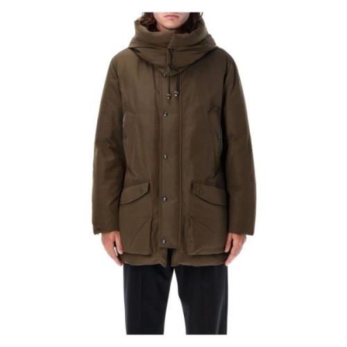 Militair Groene Techno Faille Parka Tom Ford , Green , Heren