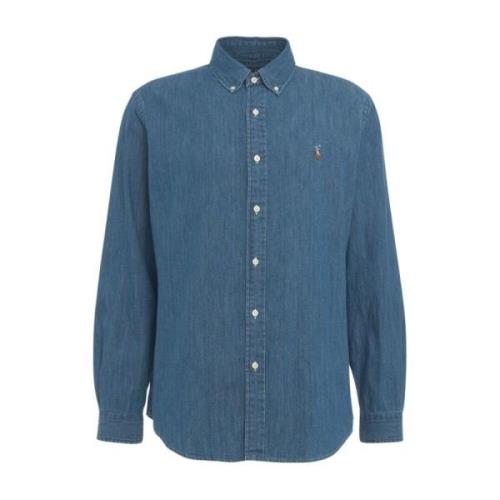 Klassieke Denim Shirt Blauw Ralph Lauren , Blue , Heren