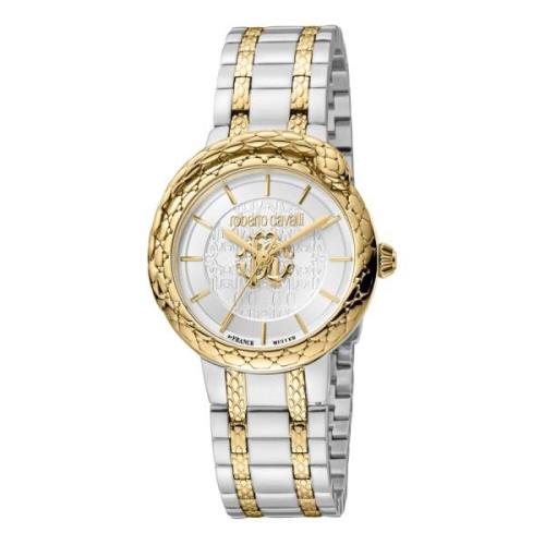 Dames Roestvrijstalen Analoge Horloge Roberto Cavalli , Yellow , Dames