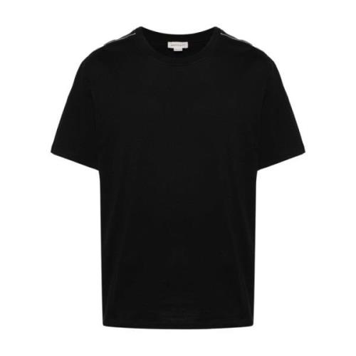 Zwart T-shirt met Print Alexander McQueen , Black , Heren